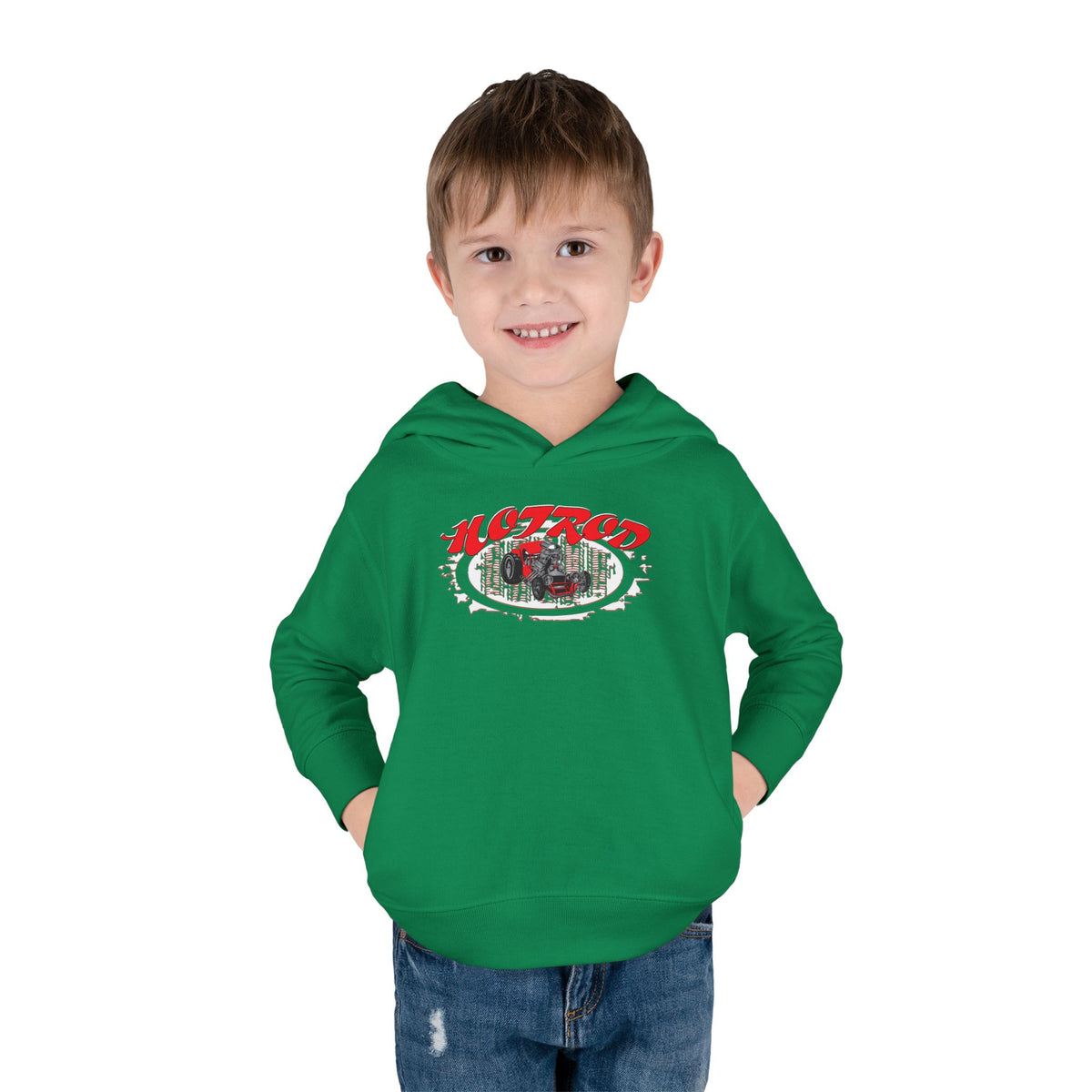 Toddler Retro Hotrod Graphic Hoodie for Young Motorheads