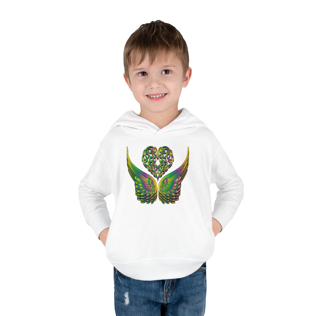 Toddler Celtic Heart with Angel Wings Hoodie