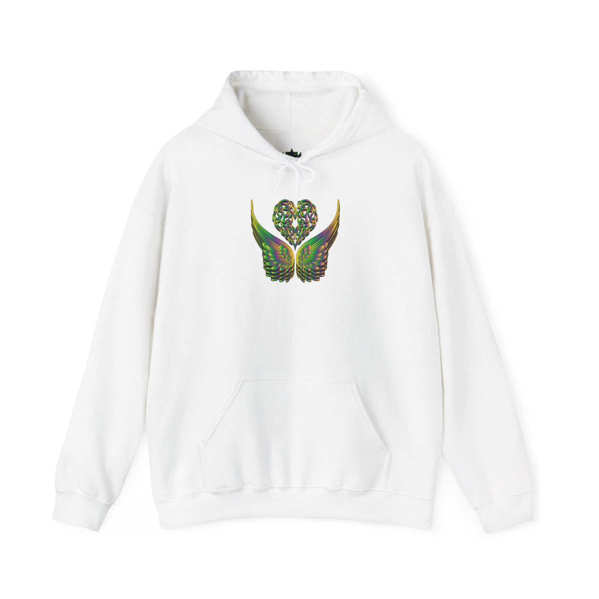 Ethereal Heart and Wings Hoodie for Nature Lovers - Heavy Blend™