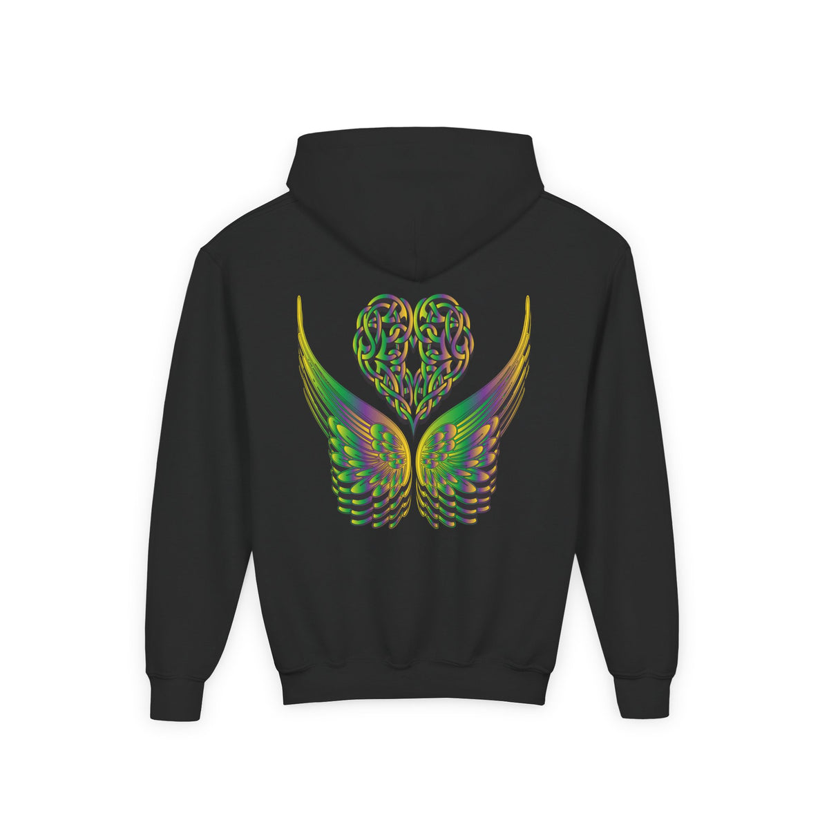 Youth Ethereal Heart and Wings Hoodie - Perfect for Nature Lovers