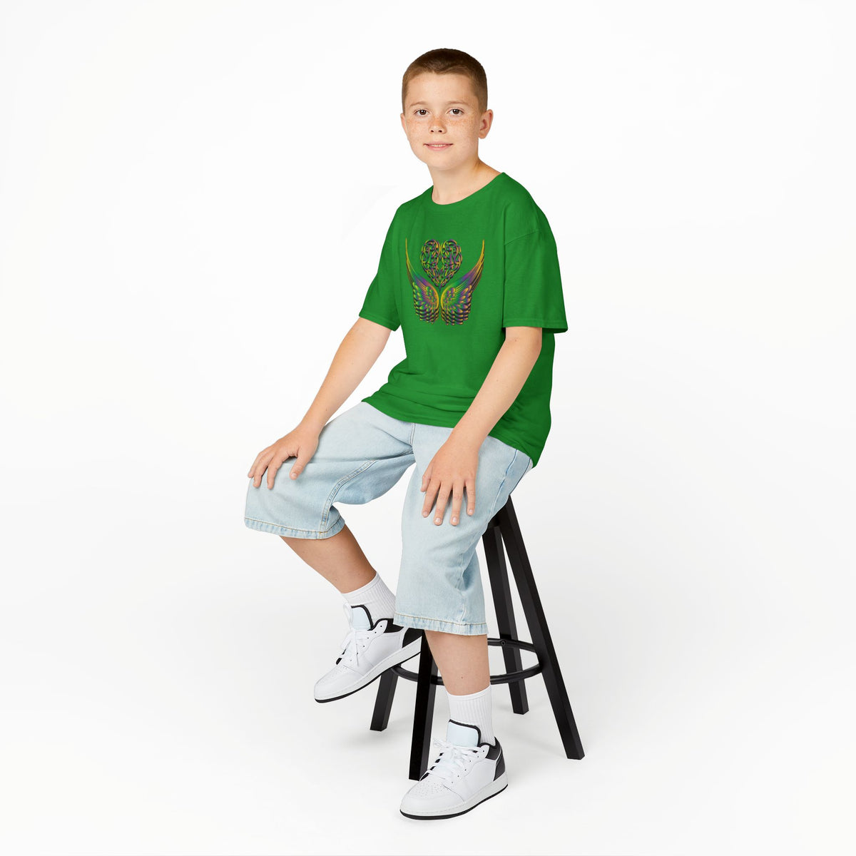 Kids Ethereal Heart and Wings Tee Perfect for Nature Lovers